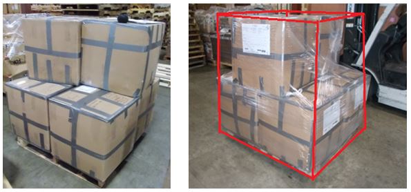The wrong set of shipping boxes