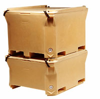 Plastic crates for international shipping from USA